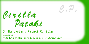 cirilla pataki business card